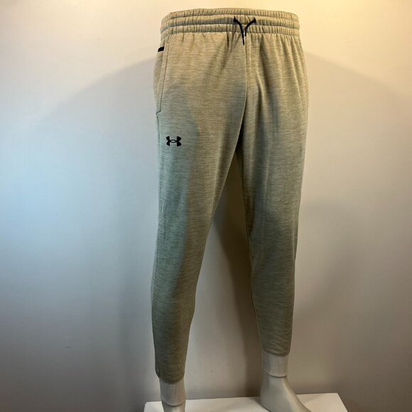 Under Armour Men's Beige Heather Fleece Joggers - Size Medium - Picture 2 of 6